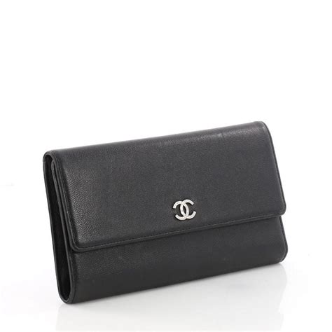 chanel wallet trifold caviar|Long Wallets .